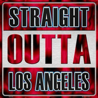Straight Outta Los Angeles Clippers NBA Novelty Metal Square Sign