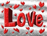 Love Hearts Metal Novelty Seasonal Parking Sign