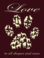 Love In All Shapes Metal Novelty Parking Sign