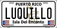 Luquillo Puerto Rico State Background Novelty Metal Novelty License Plate