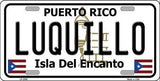 Luquillo Puerto Rico State Background Novelty Metal Novelty License Plate