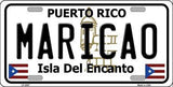 Maricao Puerto Rico State Background Metal Novelty License Plate