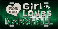 This Girl Loves Marshall Novelty Metal License Plate