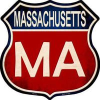 Massachusetts Metal Novelty Highway Shield