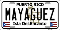 Mayaguez Puerto Rico State Background Metal Novelty License Plate