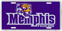 Memphis Tigers Embossed Helmet Logo Novelty Metal License Plate