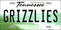 Memphis Grizzlies Tennessee Novelty State Background Metal License Plate