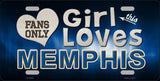 This Girl Loves Memphis Novelty Metal License Plate