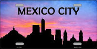 Mexico City Silhouette Metal Novelty License Plate