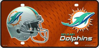 Miami Dolphins Helmet Logo Novelty Metal License Plate