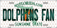 Miami Dolphins NFL Fan Florida State Background Novelty Metal License Plate