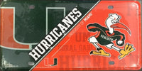 Miami Hurricanes Deluxe Helmet Logo Novelty Metal License Plate