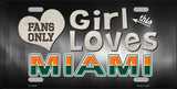 This Girl Loves Miami Novelty Metal License Plate