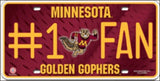 Minnesota #1 Fan Deluxe Metal Novelty License Plate