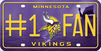 Minnesota Vikings #1 Fan Novelty Metal License Plate
