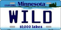 Minnesota Wild Minnesota State Background Metal License Plate