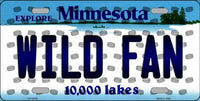 Minnesota Wild NHL Fan Minnesota State Background Metal License Plate