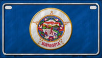 Minnesota State Flag Metal Novelty Motorcycle License Plate