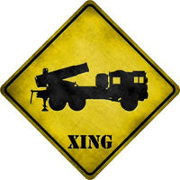 Missile Launcher Xing Novelty Metal Crossing Sign