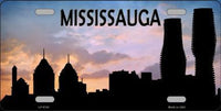 Mississauga City Silhouette Metal Novelty License Plate