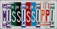Mississippi License Plate Art Brushed Aluminum Metal Novelty License Plate