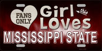 This Girl Loves Mississippi State Novelty Metal License Plate