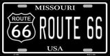 Route 66 Missouri Metal Novelty License Plate