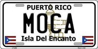 Moca Puerto Rico State Background Metal Novelty License Plate