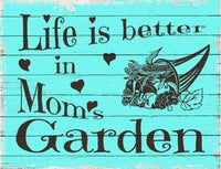 Moms Garden Metal Novelty Parking Sign