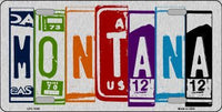 Montana License Plate Art Brushed Aluminum Metal Novelty License Plate