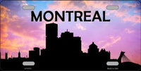 Montreal City Silhouette Metal Novelty License Plate
