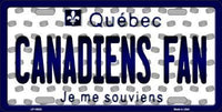 Montreal Canadiens NHL Fan Quebec Canada State Background Metal Novelty License Plate