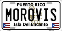 Morovis Puerto Rico State Background Metal Novelty License Plate