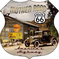 Route 66 Mother Road Highway Shield Metal Sign