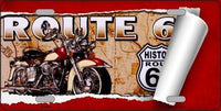 Route 66 Mother Road Scroll Metal Novelty License Plate