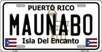 Maunabo Puerto Rico State Background Metal Novelty License Plate