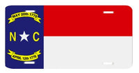 North Carolina State Flag Novelty Metal License Plate