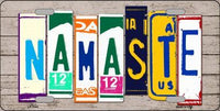 Namaste Wood License Plate Art Novelty Metal License Plate