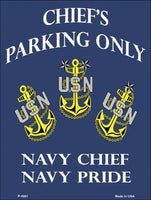 Navy Chief Parking Metal Novelty Parking Sign