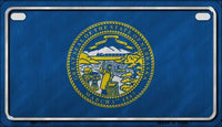 Nebraska State Flag Metal Novelty Motorcycle License Plate