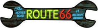 Neon Route 66 Novelty Metal Wrench Sign