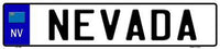 Nevada Novelty Metal European License Plate