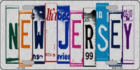 New Jersey License Plate Art Brushed Aluminum Metal Novelty License Plate