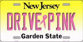 Drive Pink New Jersey Novelty Metal License Plate