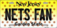 New Jersey Nets NBA Fan New Jersey Novelty State Background Metal License Plate