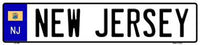 New Jersey Novelty Metal European License Plate