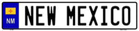New Mexico Novelty Metal European License Plate