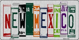 New Mexico License Plate Art Brushed Aluminum Metal Novelty License Plate