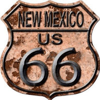 New Mexico Route 66 Rusty Metal Novelty Highway Shield