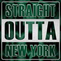 Straight Outta New York Jets NFL Novelty Metal Square Sign